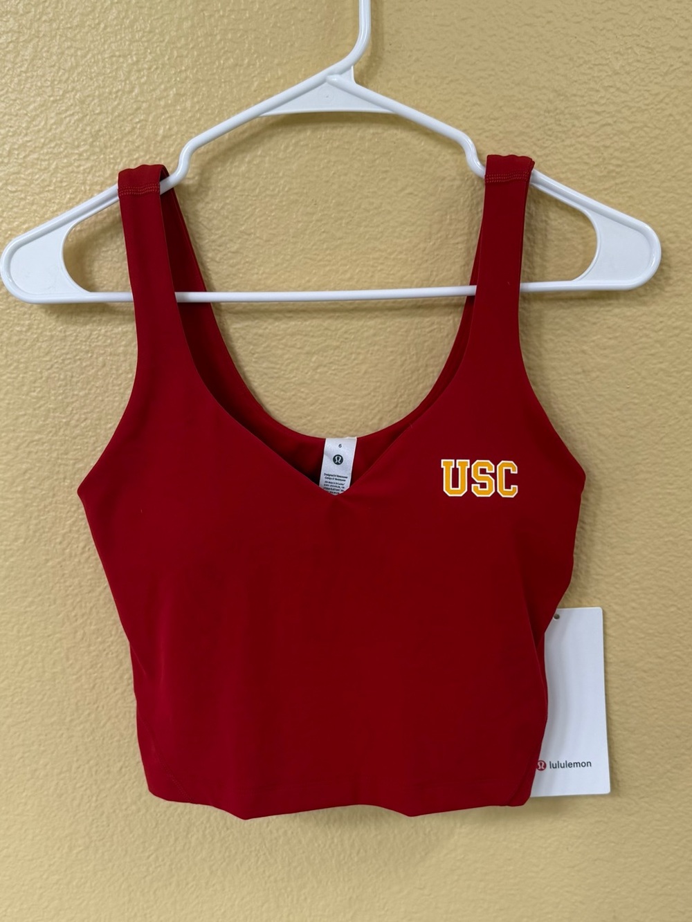 NWT lululemon Align Tank USC Trojans Cardinal Red Size 6 Officially Licensed - Picture 3 of 9